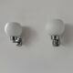 Pair of vintage wall lights, chrome and opaline glass, France, 1970