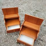 2 vintage teak bedside tables