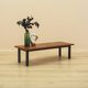Danish teak coffee table with metal base, 1960s