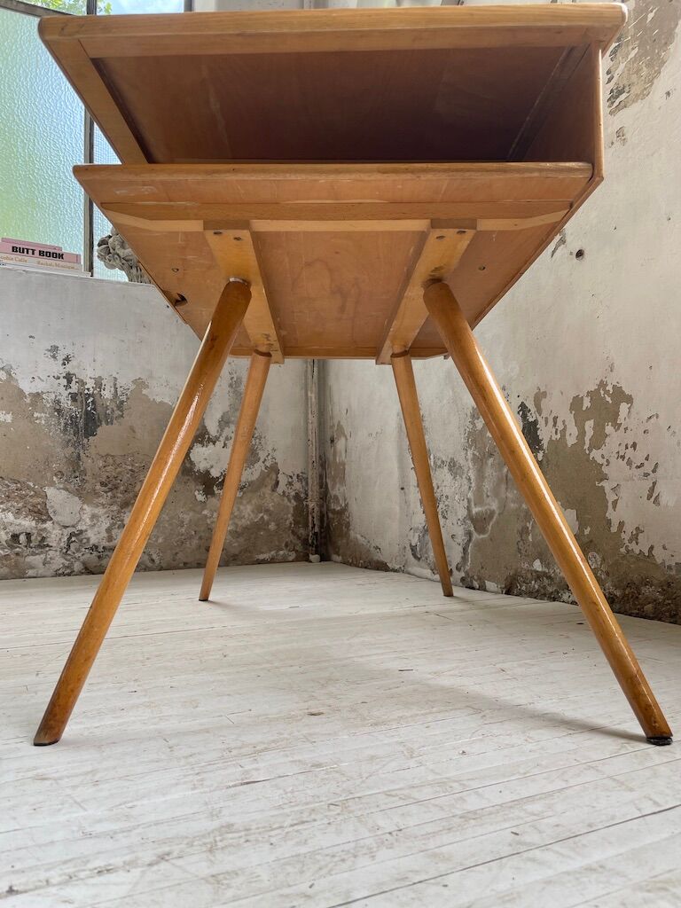 Vintage oak compass desk
