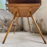 Vintage oak compass desk