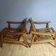 Scandinavian lounge bench and two armchairs
