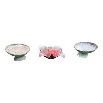 Three planters, élo france handkerchief, basins attributed to rené pechère eternit