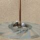 Copper and glass hanging lamp with his Ezan glass disc