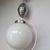 Vintage 1950s opaline globe pendant lamp