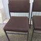 Set of 4 vintage chairs brown fabric