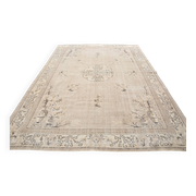 Grand Tapis Oriental Vintage Beige, Tapis Chinois Ancien, 260x342 Cm