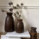 African Vase Solid Wood - Primitive Art - Wabi Sabi Sculpture