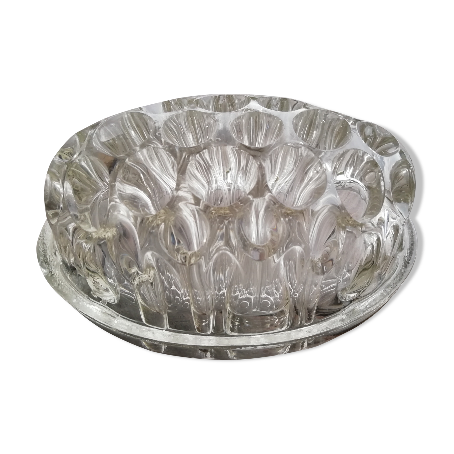 Pique oval flowers in Reims glass