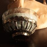 Coupe verre craquelé bougie à la cire de soja