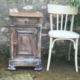Old grey patinated bedside