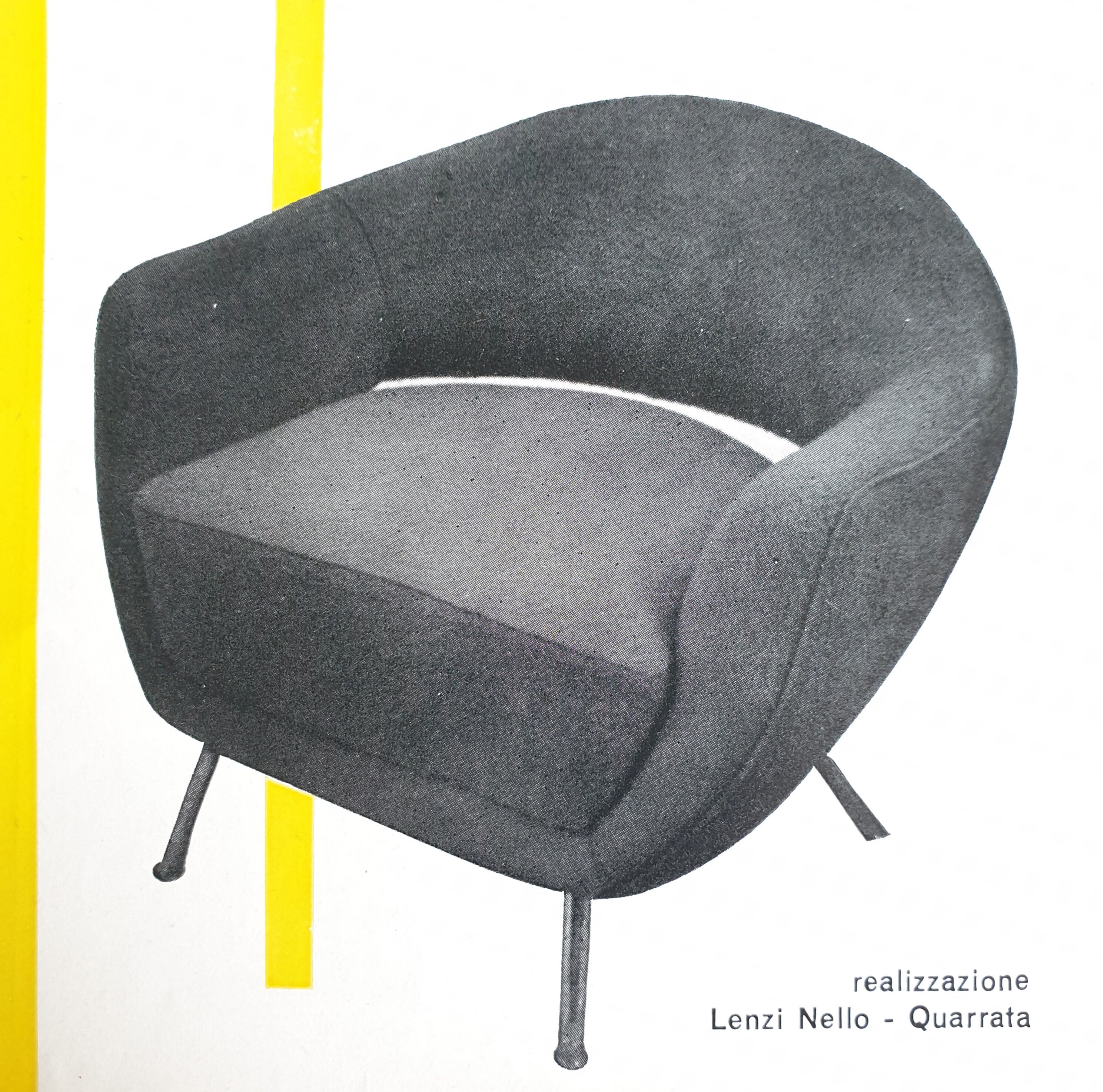 Mid Century Italian Sofa by Lenzi Nello 1954