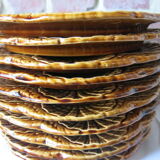 10 Sarreguemines oyster plates in very good condition
