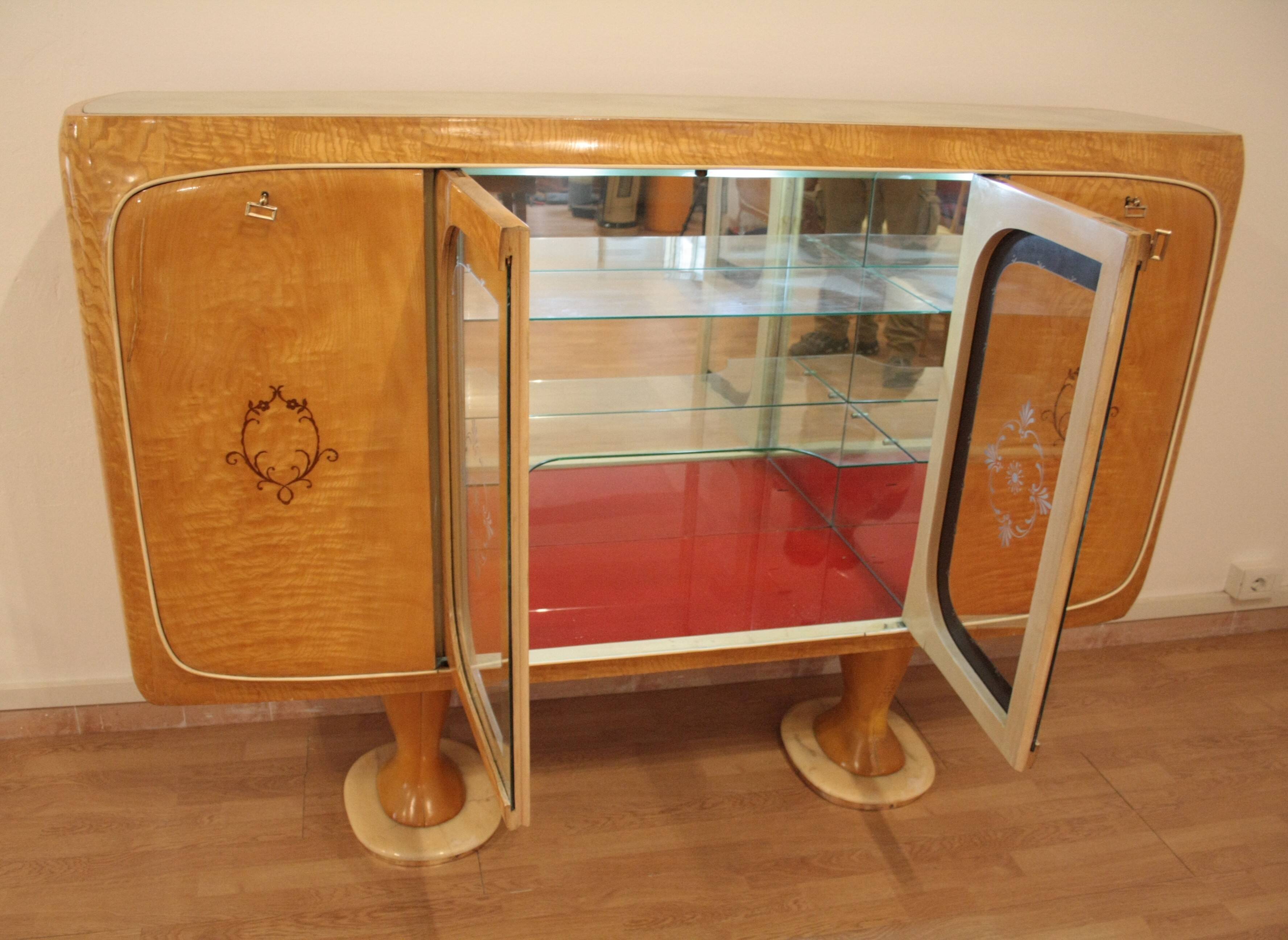 Meuble bar Buffet Mid-Century Modern, années 1950