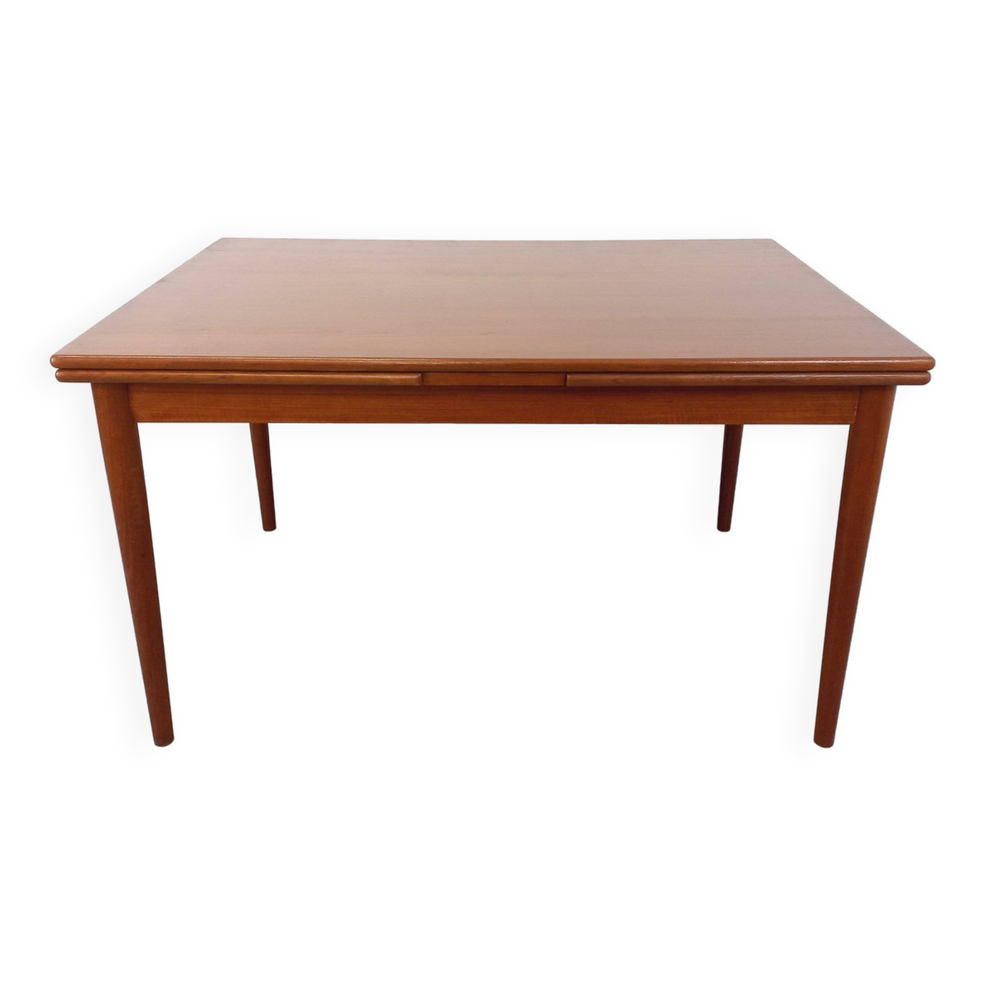 Table à manger en teck avec rallonges de style scandinave, années 50 60