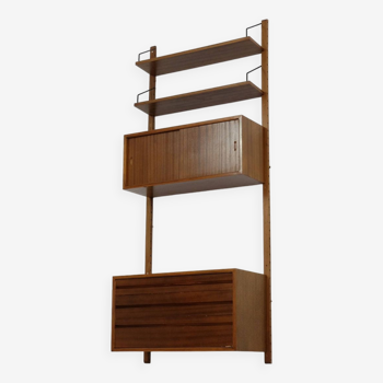 Walnut Wall Unit Shelving System 'Royal System' by Poul Cadovius 60s Danish Design