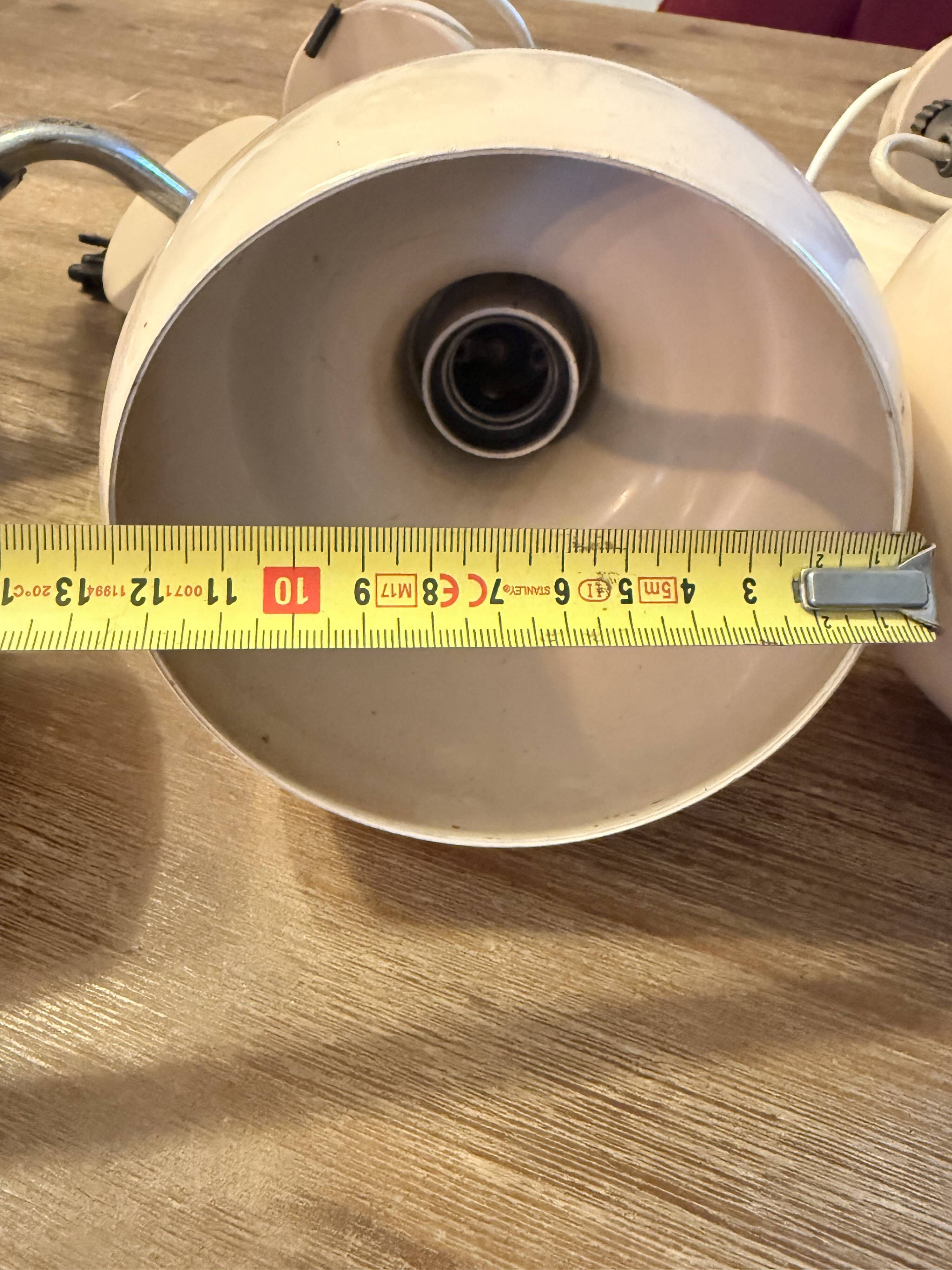 3 vintage beige wall lights