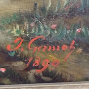 Huile sur toile XIXᵉ siècle signée J. Germoh (1890)