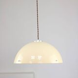 Italian space age beige plexiglass pendant lamp, 1970s