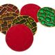 6 vintage cloisonné coasters in the style of mithé espelt, m. de crécy, ...