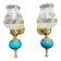 Pair of antique gold wall sconces