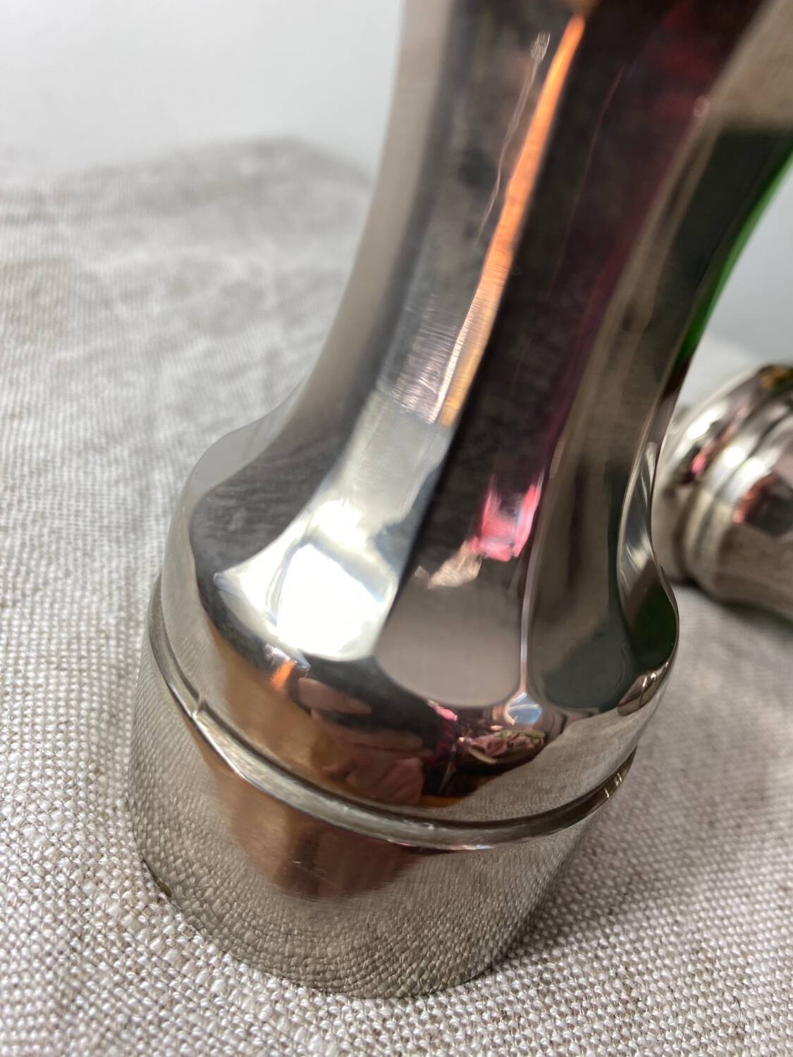 Silver-plated salt and pepper shakers