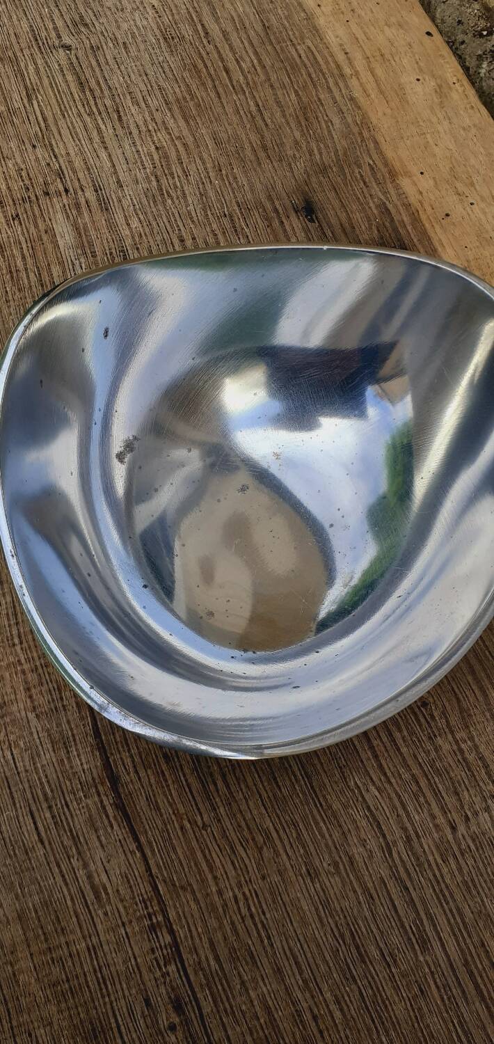 Pair of cast aluminum cups, 1970s