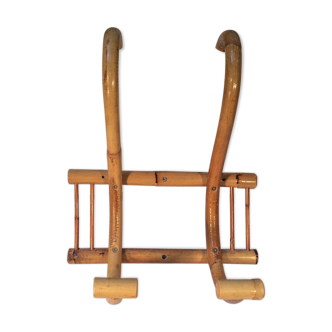 Patère in rattan and bamboo two handles 60/70