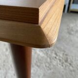 Scandinavian extendable table in light oak and teak 166/202/238x89cm vintage an50