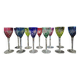 12 coloured cups / glasses Saint-Louis model Chantilly