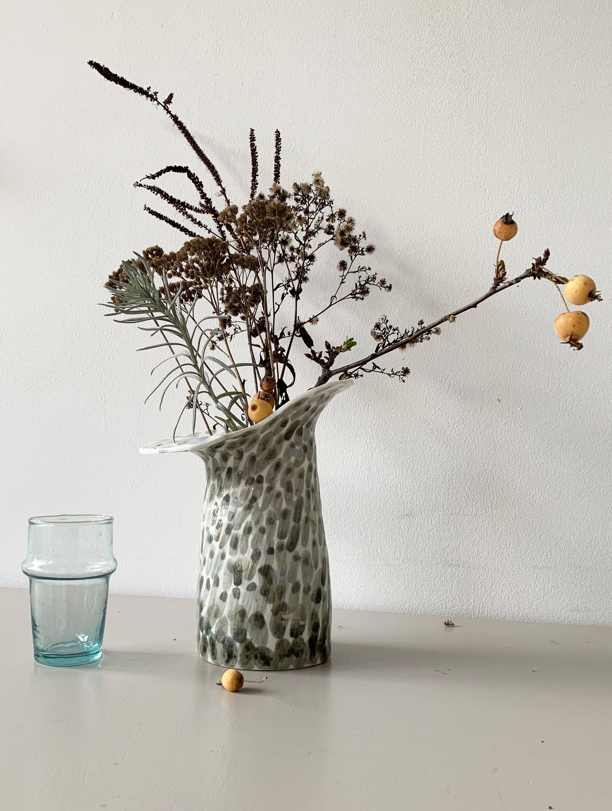 Organic porcelain vase