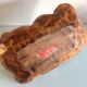 Brutalist carved wood fruit basket / vintage 60s-70s