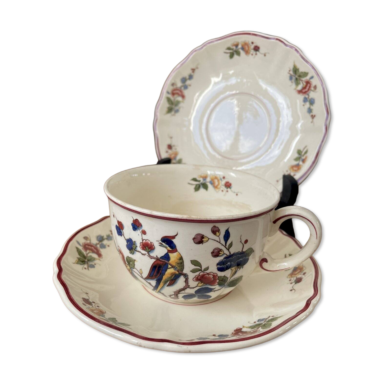 Grande tasse et 2 soucoupes V&B modèle Phœnix