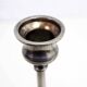 Set of 3 silver metal candle holders