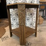 Gaspard wooden pedestal table in Art Deco style