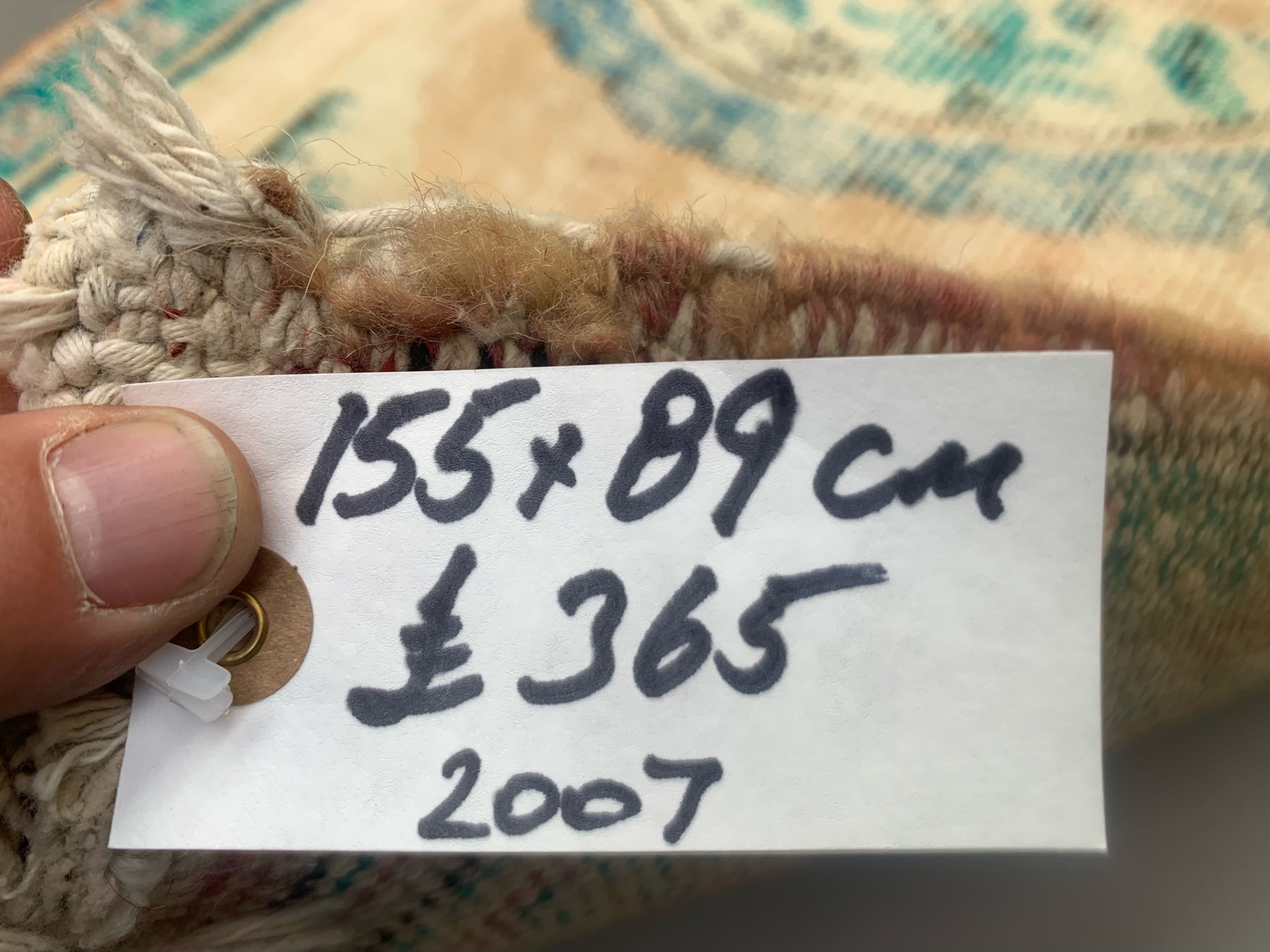 Turkish oushak rug 155x89 cm vintage carpet