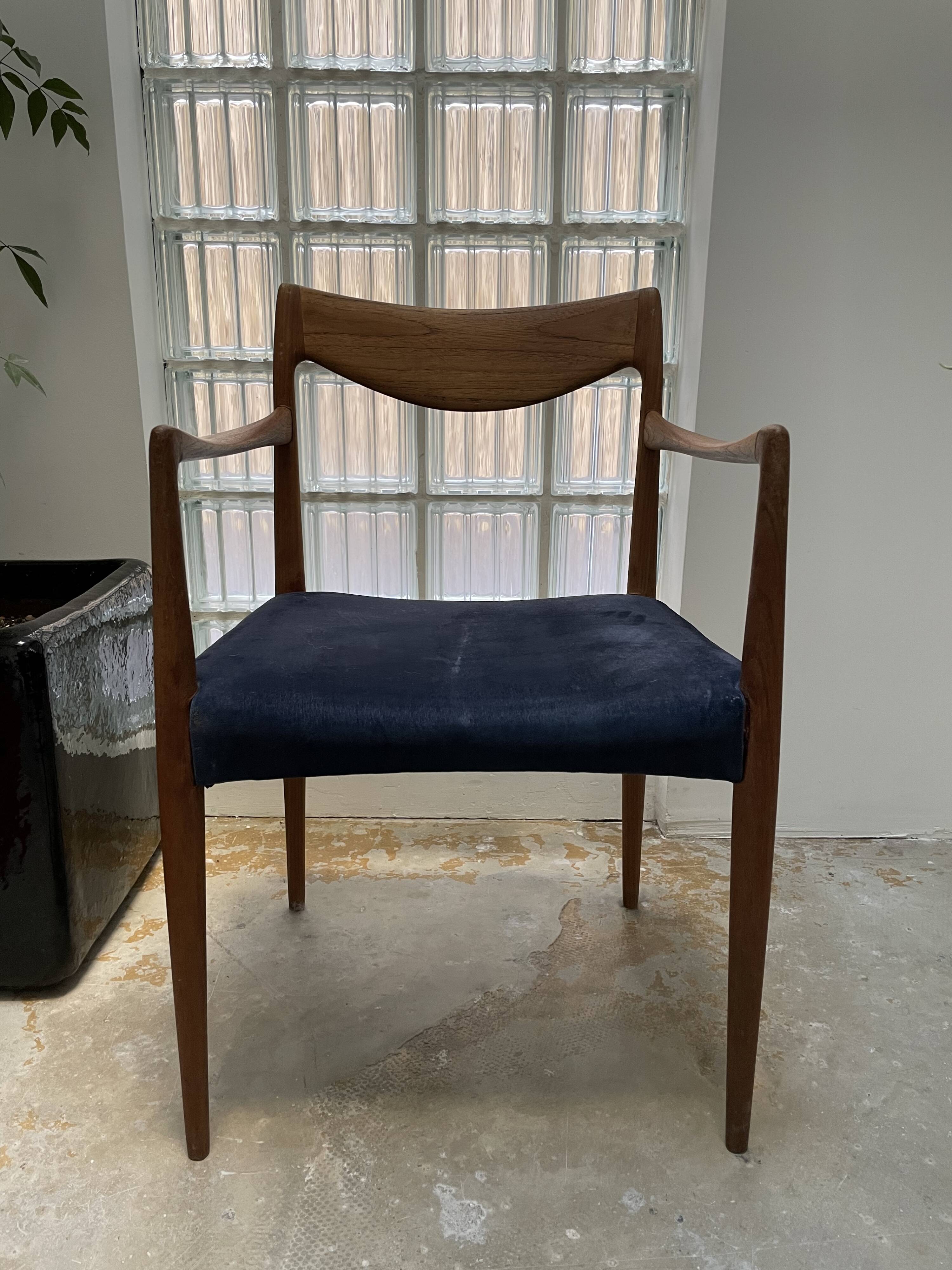 Fauteuils de Salle à Manger Modèle 56 en Teck par Niels O.Møller, 1960