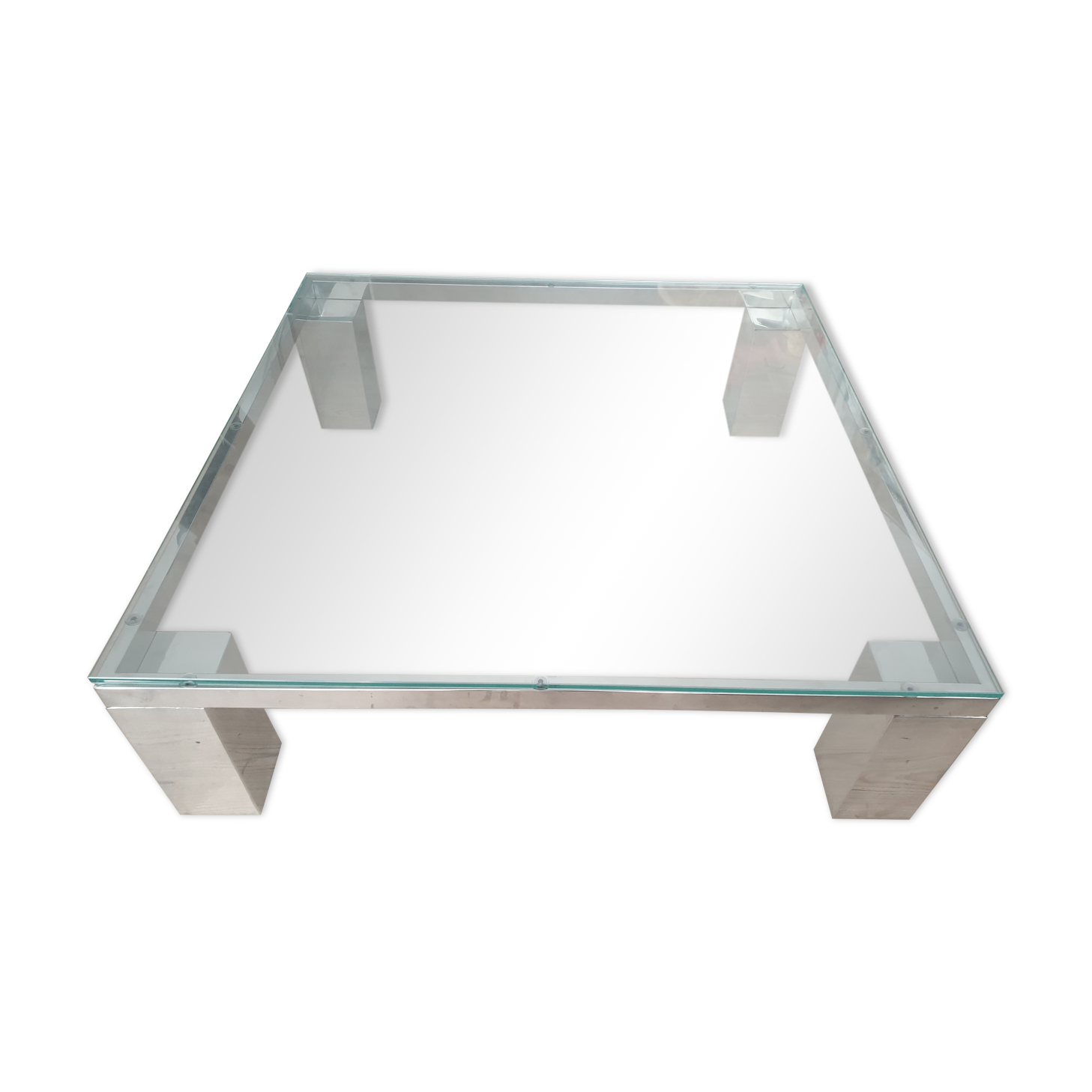 Coffee table in tempered glass