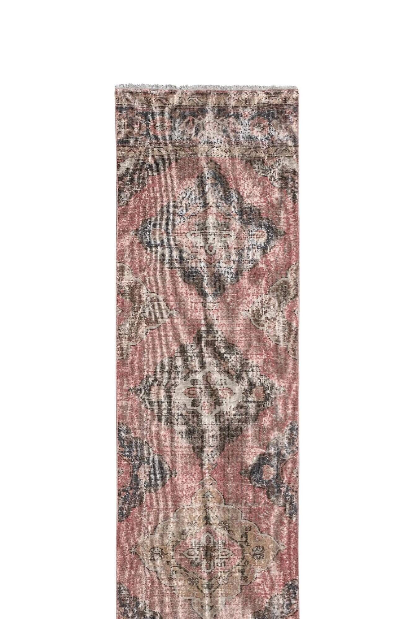 Vintage Turkish hallway rug 80x393 cm