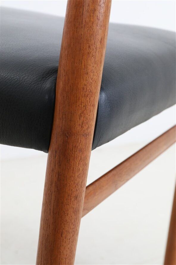 High-quality “418” chair by Arne Vodder for Sibast / teak / genuine leather / Mid-Century Danish Modern design / 1960s