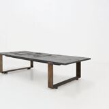 Table basse brutaliste signée à la main par Pia Manu, années 1960