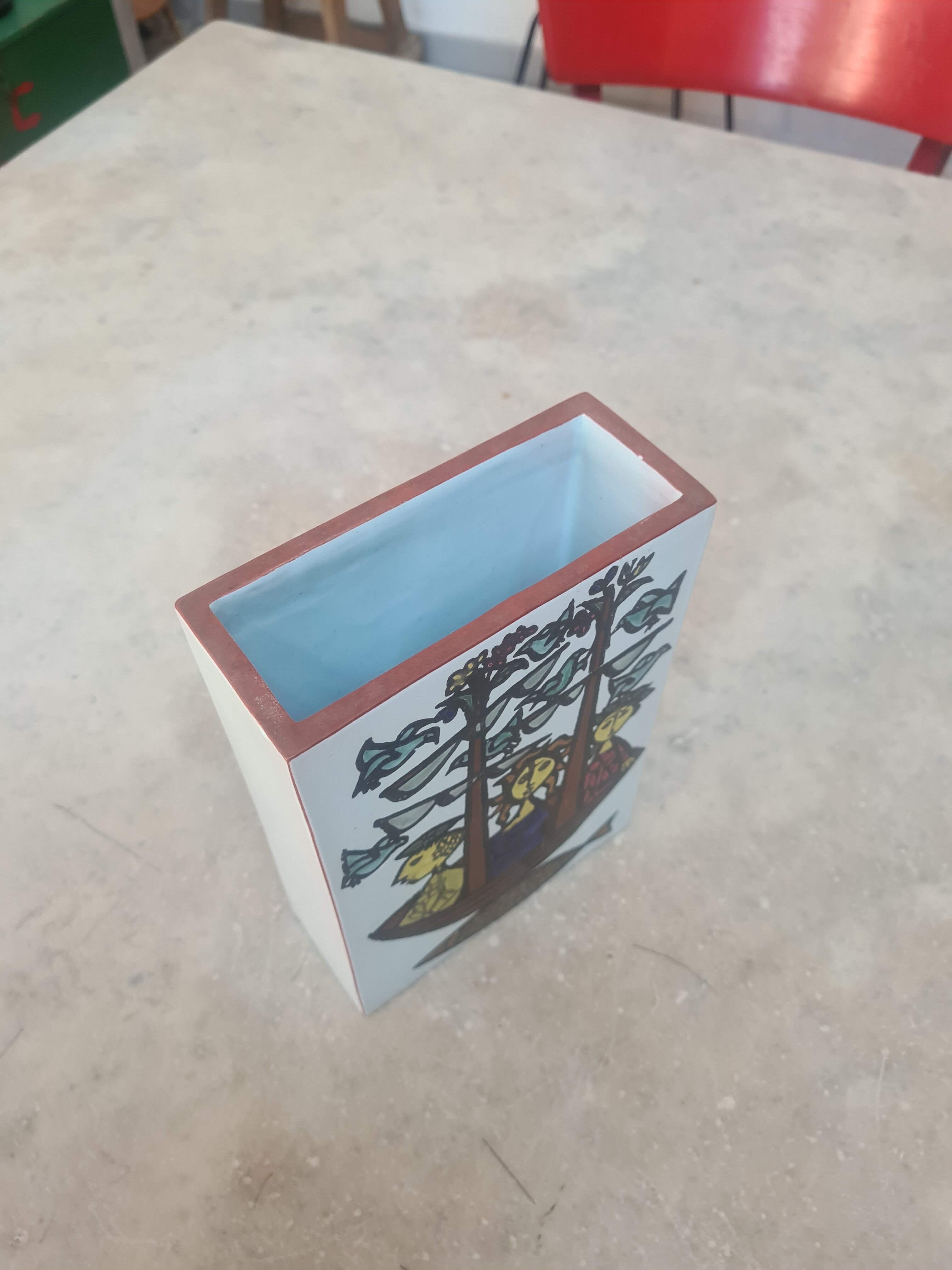 Swedish ceramic vase by stig lindberg signed