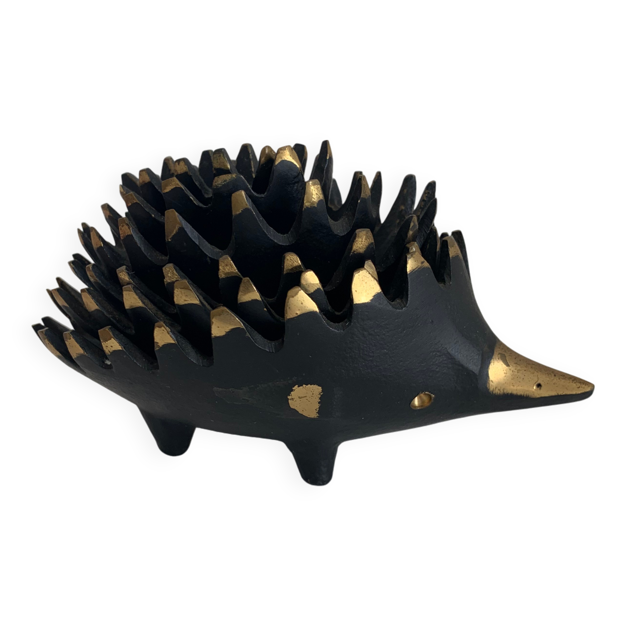 Vintage 1950 hedgehog ashtrays by Walter Bosse for Hertha Baller