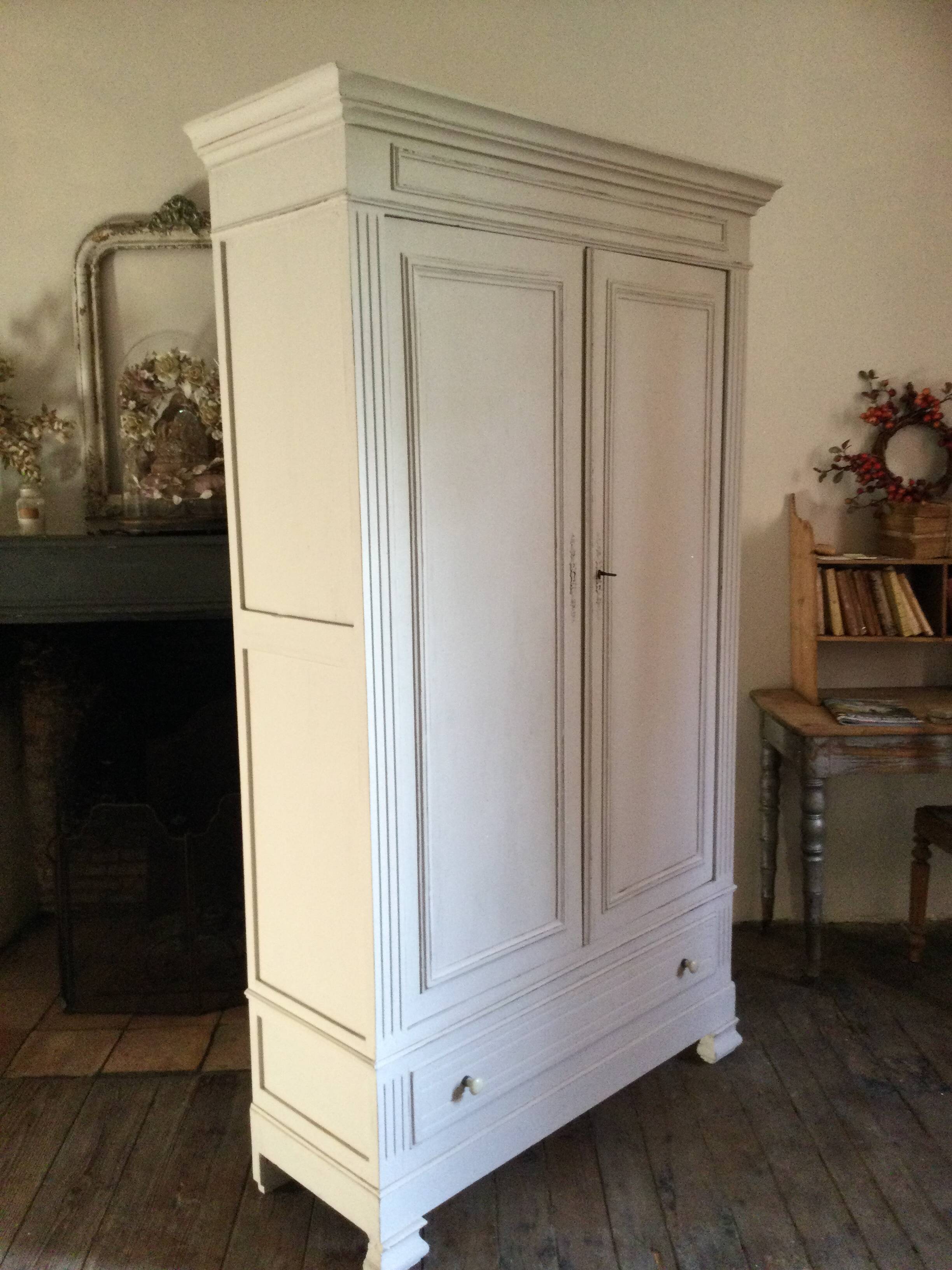 Old patinated wardrobe