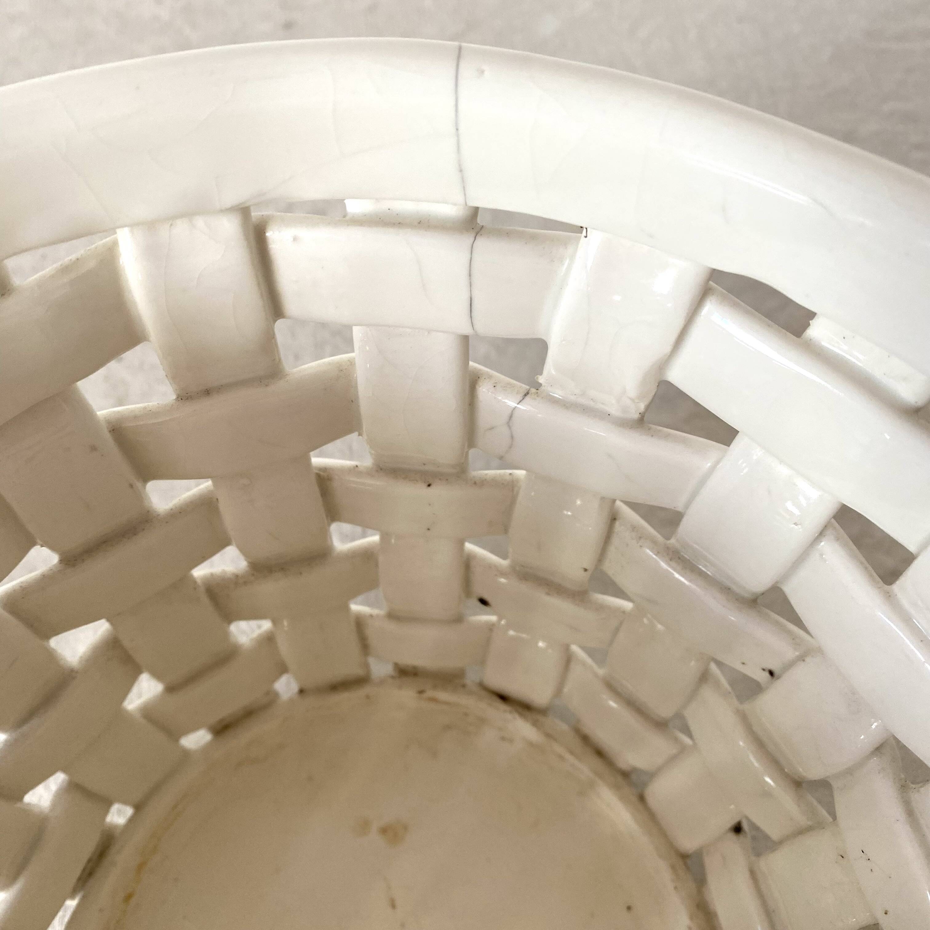 Woven ceramic pot cover