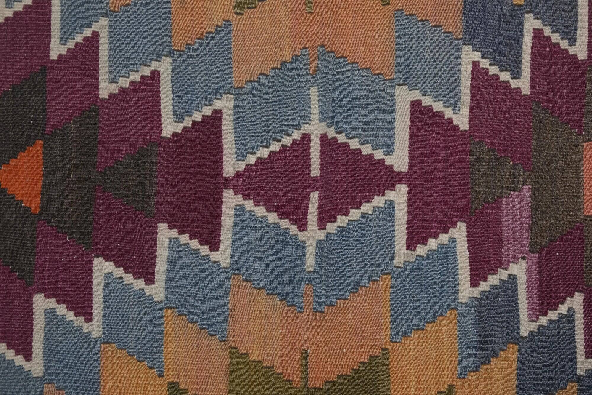 Vintage Turkish kilim handwoven 151x361 cm