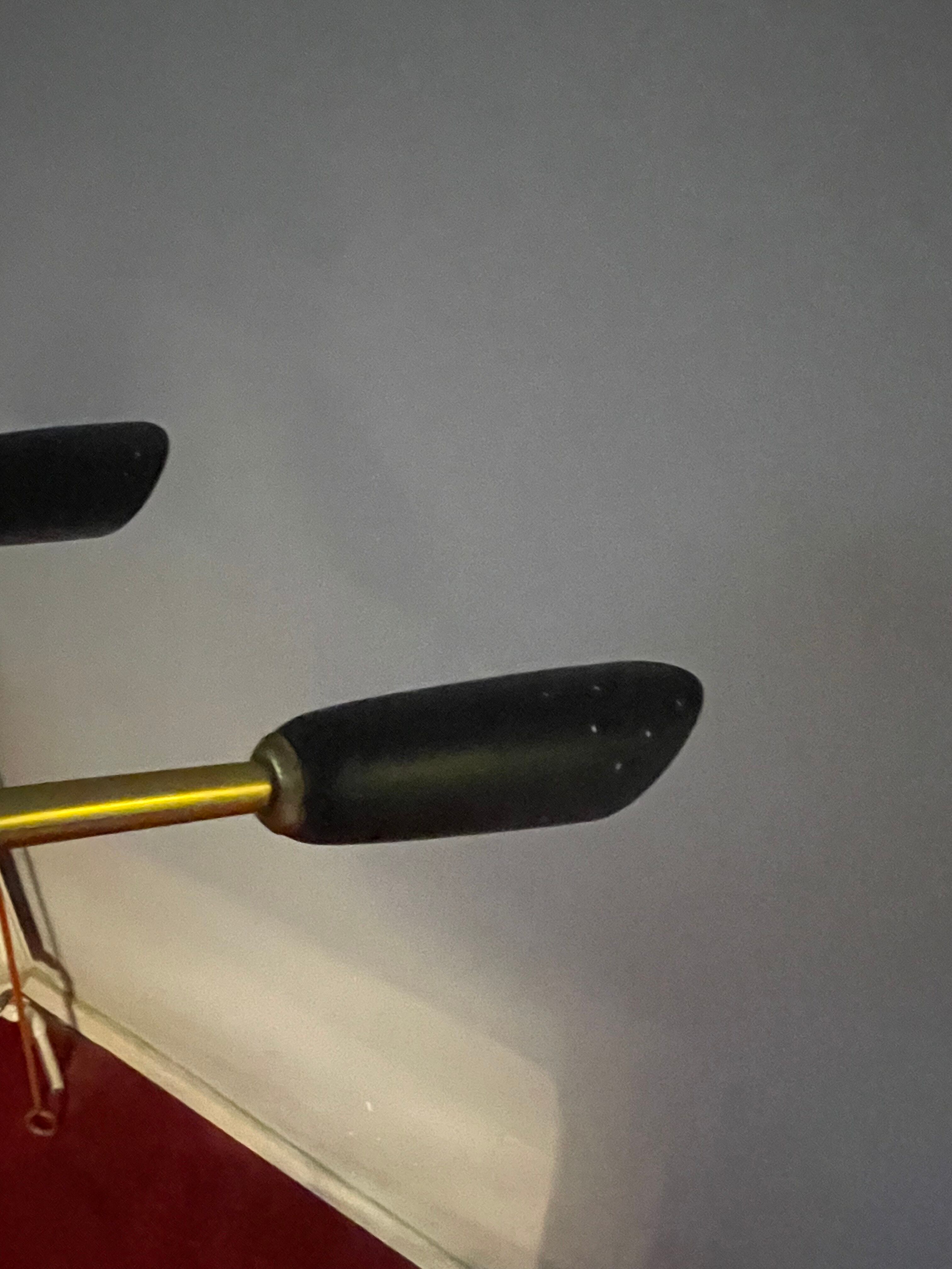 Sputnik brass chandelier