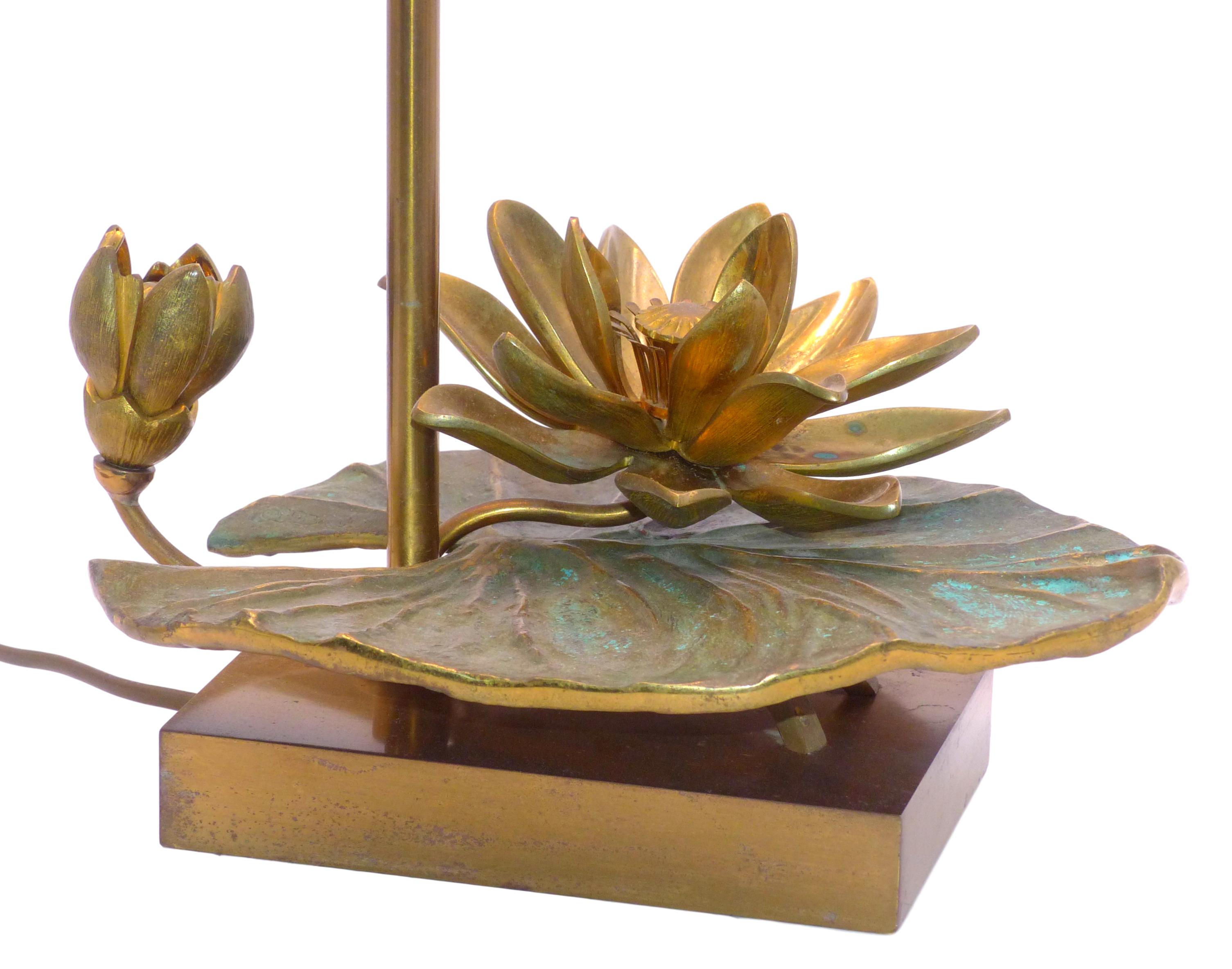 Charles House lamp with water lily
