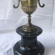Pair of bronze Napoleon III marble candelabra with mantelpiece decoration
