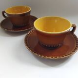 2 tasses à déjeuner Digoin Sarreguemines